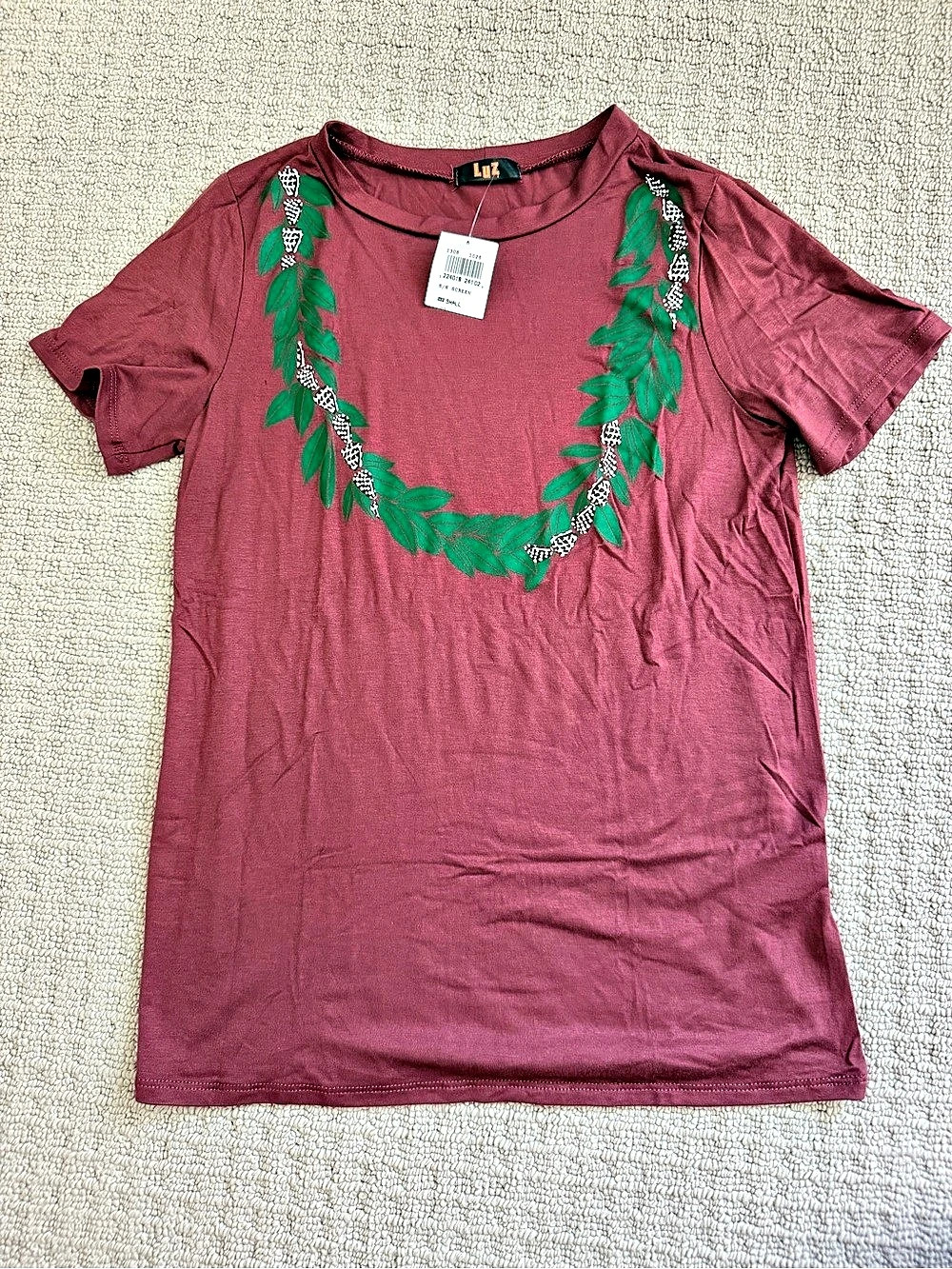 LUZ Floral Short Sleeve Tee in Small NWT